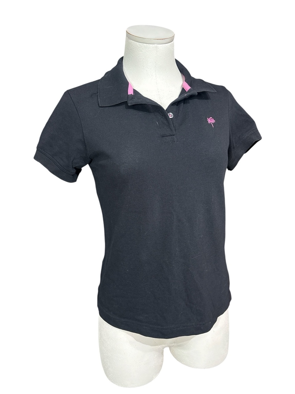 Lilly Pulitzer Shrunken Black Polo Shirt
